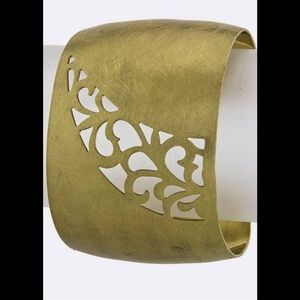 New Antique bronze lattice cuff bracelet